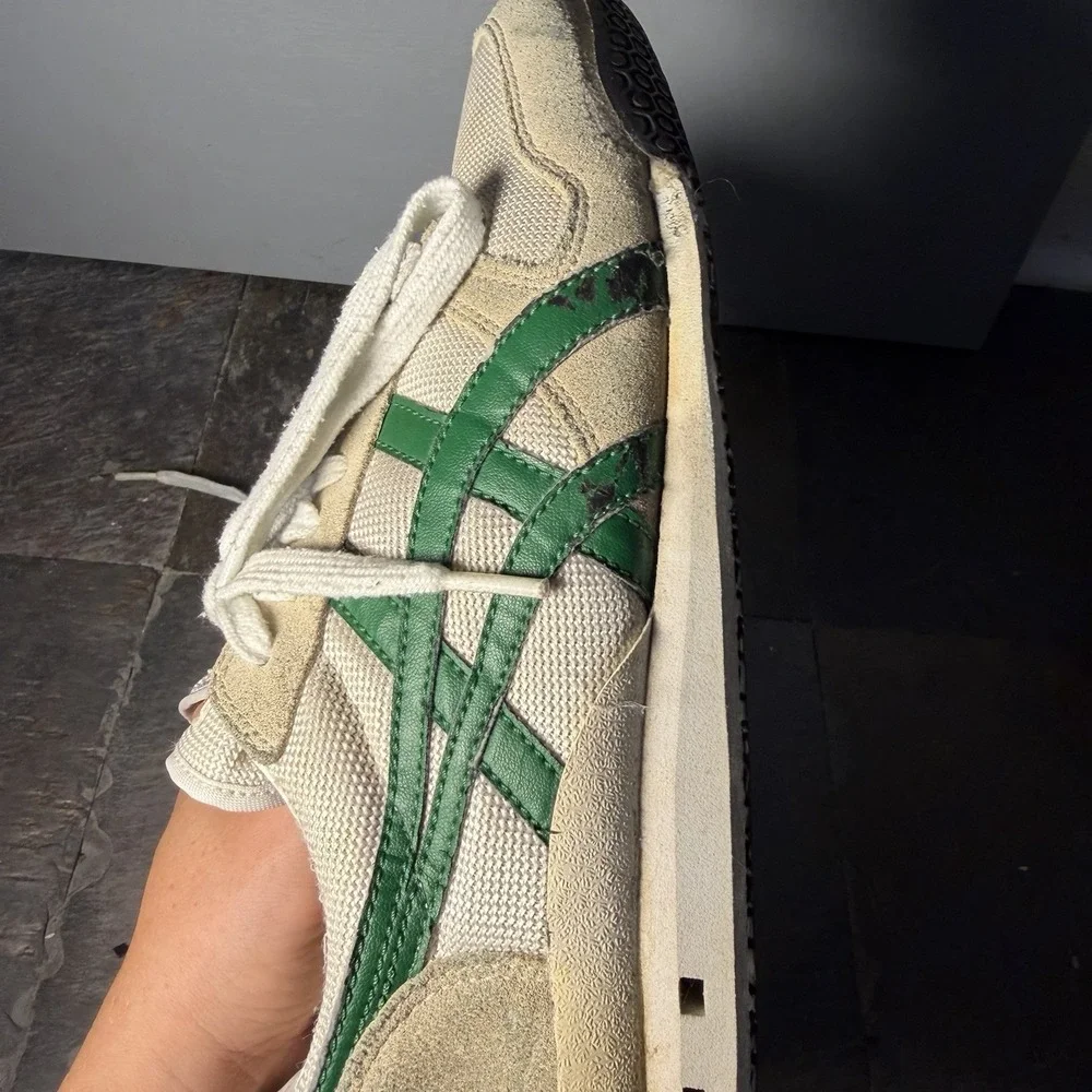 VTG ASICS Onitsuka Tiger Shoes Men's SZ 10 Green White Casual Sneakers RETRO